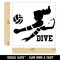 Volleyball Woman Dive Sports Move Self-Inking Rubber Stamp Ink Stamper
